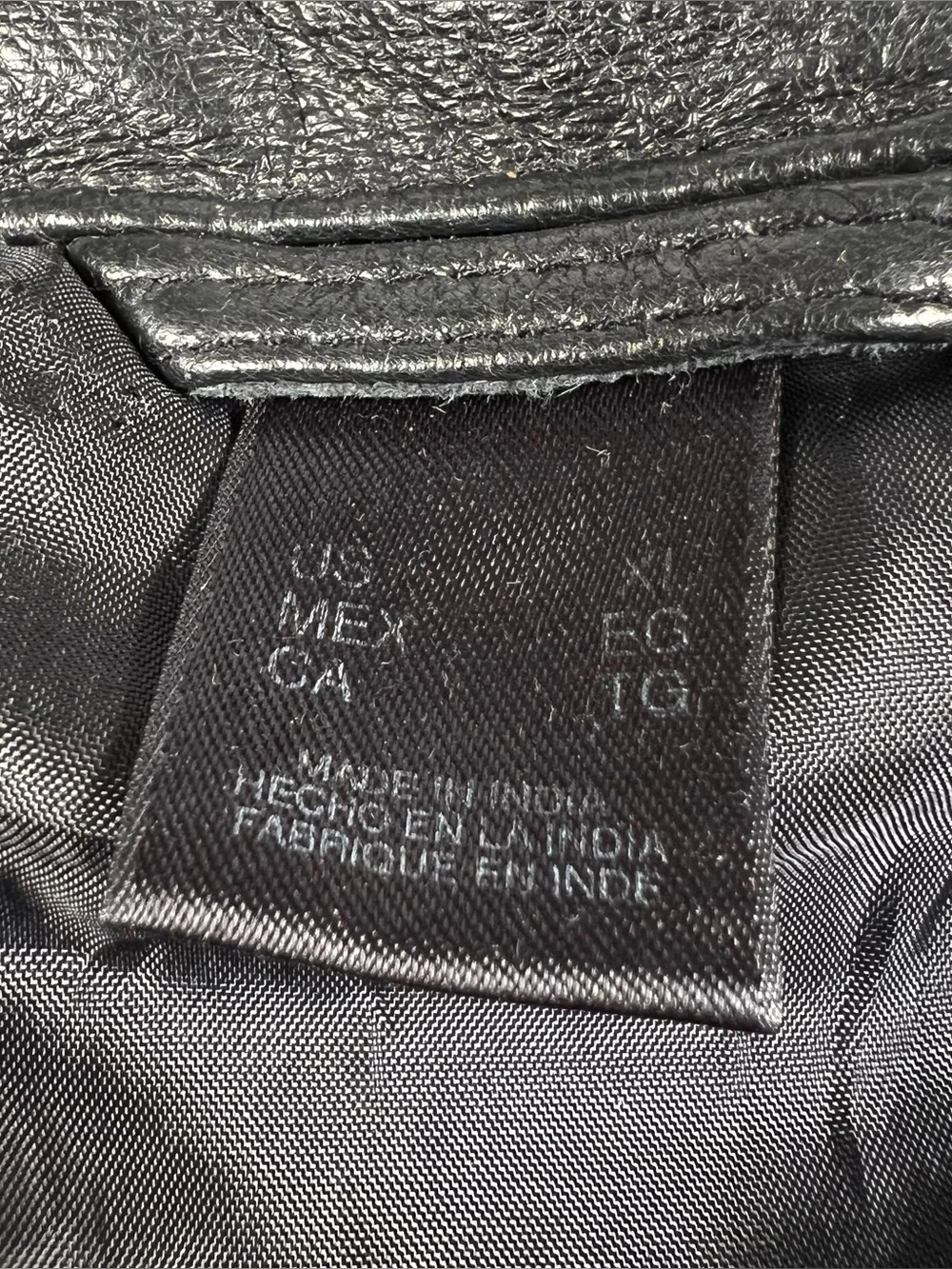Lamb Leather Jacket Black Bomber Claiborne men's XL